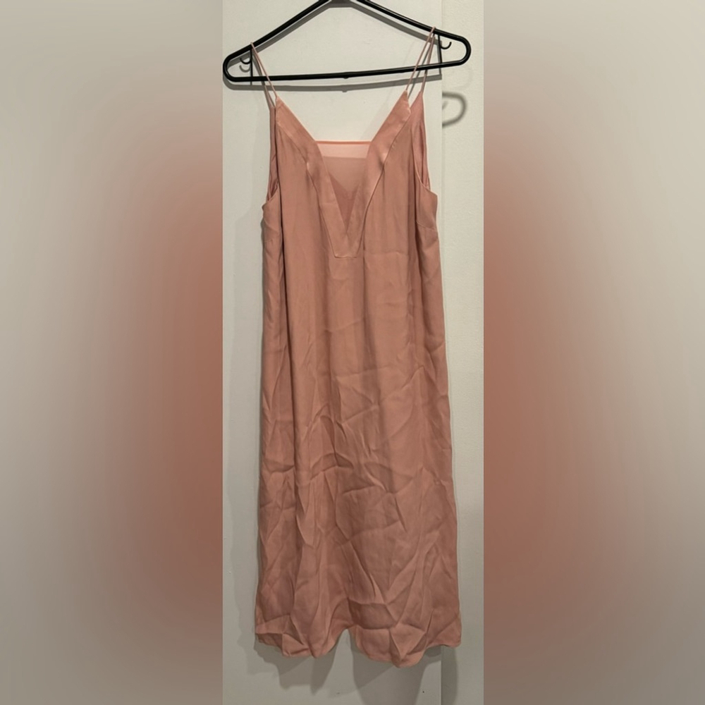 NWT C/MEO Collective Vivid slip dress Rosewood pink boho midi party office XS